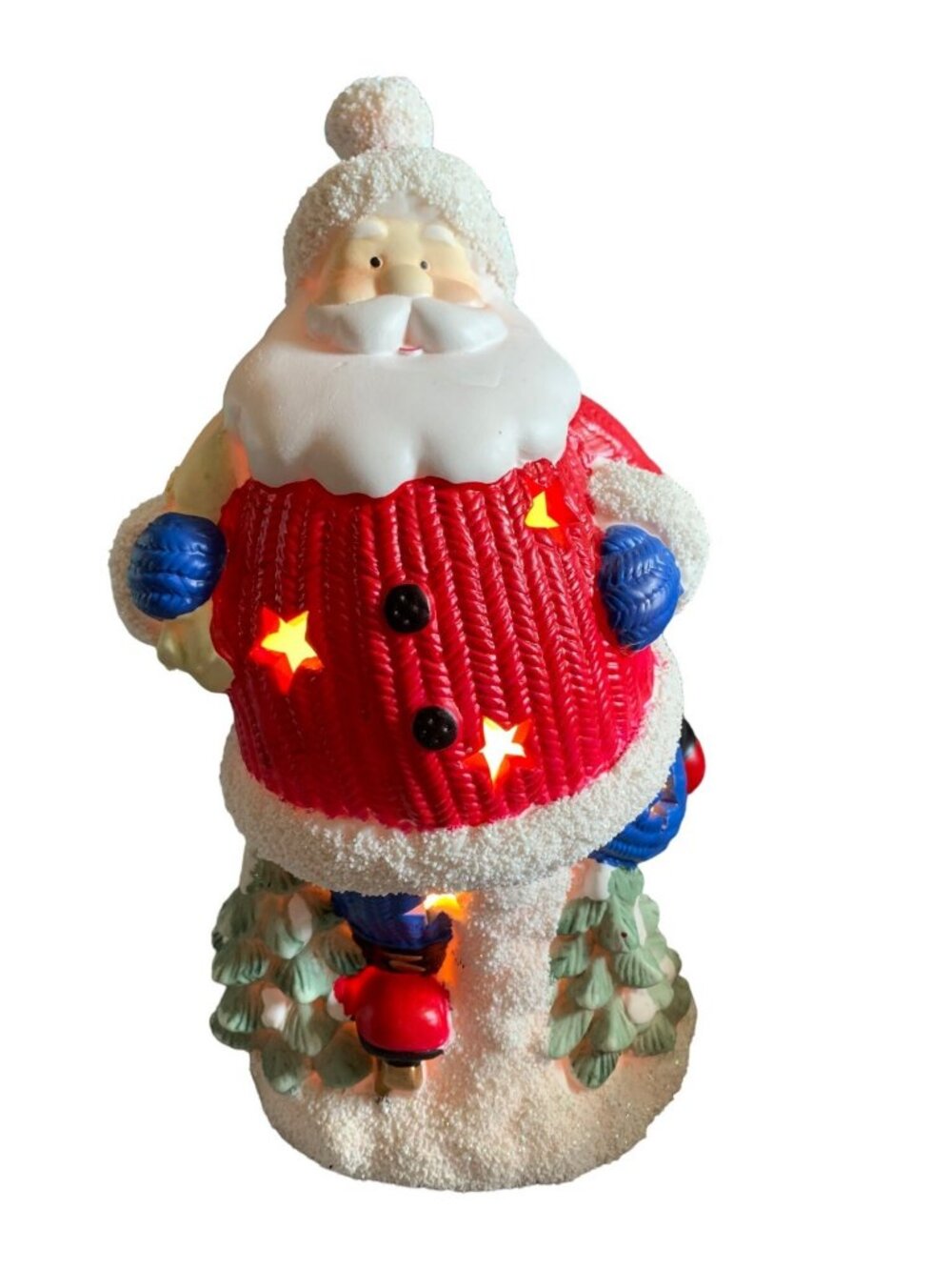 International Bazaar Santa Claus Ceramic Night Light 9.5" Plug-In Cord